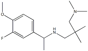 {2-[(dimethylamino)methyl]-2-methylpropyl}[1-(3-fluoro-4-methoxyphenyl)ethyl]amine Struktur