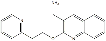 {2-[2-(pyridin-2-yl)ethoxy]quinolin-3-yl}methanamine Struktur