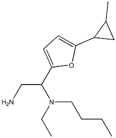 {2-amino-1-[5-(2-methylcyclopropyl)furan-2-yl]ethyl}(butyl)ethylamine Struktur