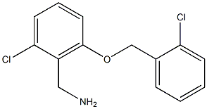 {2-chloro-6-[(2-chlorophenyl)methoxy]phenyl}methanamine Struktur