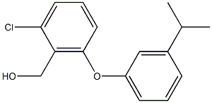 {2-chloro-6-[3-(propan-2-yl)phenoxy]phenyl}methanol Struktur