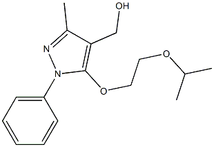 {3-methyl-1-phenyl-5-[2-(propan-2-yloxy)ethoxy]-1H-pyrazol-4-yl}methanol Struktur