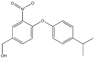 {3-nitro-4-[4-(propan-2-yl)phenoxy]phenyl}methanol Struktur