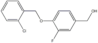 {4-[(2-chlorophenyl)methoxy]-3-fluorophenyl}methanol Struktur