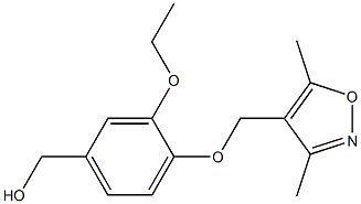 {4-[(3,5-dimethyl-1,2-oxazol-4-yl)methoxy]-3-ethoxyphenyl}methanol Struktur