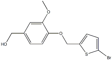 {4-[(5-bromothiophen-2-yl)methoxy]-3-methoxyphenyl}methanol Struktur