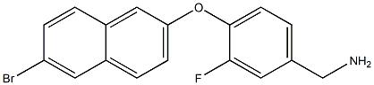 {4-[(6-bromonaphthalen-2-yl)oxy]-3-fluorophenyl}methanamine Struktur