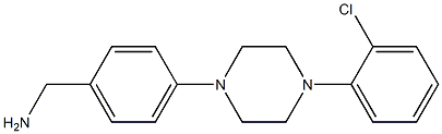 {4-[4-(2-chlorophenyl)piperazin-1-yl]phenyl}methanamine Struktur