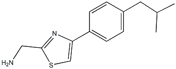 {4-[4-(2-methylpropyl)phenyl]-1,3-thiazol-2-yl}methanamine Struktur