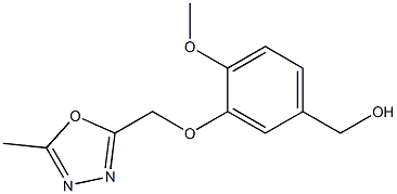 {4-methoxy-3-[(5-methyl-1,3,4-oxadiazol-2-yl)methoxy]phenyl}methanol Struktur