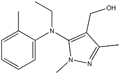 {5-[ethyl(2-methylphenyl)amino]-1,3-dimethyl-1H-pyrazol-4-yl}methanol Struktur