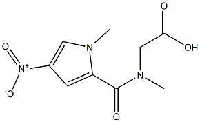 {methyl[(1-methyl-4-nitro-1H-pyrrol-2-yl)carbonyl]amino}acetic acid Struktur