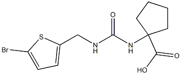 1-({[(5-bromothiophen-2-yl)methyl]carbamoyl}amino)cyclopentane-1-carboxylic acid Struktur