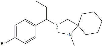 1-({[1-(4-bromophenyl)propyl]amino}methyl)-N,N-dimethylcyclohexan-1-amine Struktur