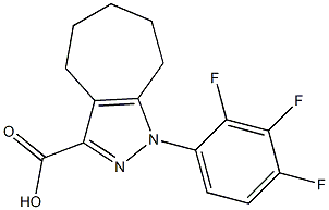 1-(2,3,4-trifluorophenyl)-1,4,5,6,7,8-hexahydrocyclohepta[c]pyrazole-3-carboxylic acid Struktur