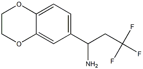 1-(2,3-dihydro-1,4-benzodioxin-6-yl)-3,3,3-trifluoropropan-1-amine Struktur