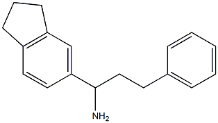 1-(2,3-dihydro-1H-inden-5-yl)-3-phenylpropan-1-amine Struktur