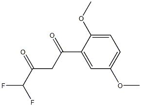 1-(2,5-dimethoxyphenyl)-4,4-difluorobutane-1,3-dione Struktur