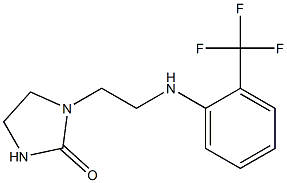 1-(2-{[2-(trifluoromethyl)phenyl]amino}ethyl)imidazolidin-2-one Struktur