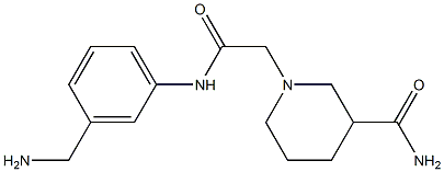 1-(2-{[3-(aminomethyl)phenyl]amino}-2-oxoethyl)piperidine-3-carboxamide Struktur