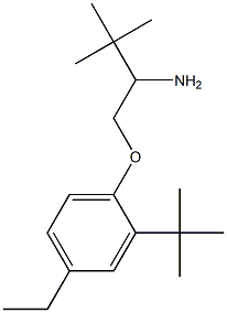 1-(2-amino-3,3-dimethylbutoxy)-2-tert-butyl-4-ethylbenzene Struktur