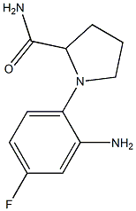 1-(2-amino-4-fluorophenyl)pyrrolidine-2-carboxamide Struktur