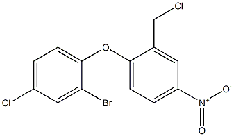 1-(2-bromo-4-chlorophenoxy)-2-(chloromethyl)-4-nitrobenzene Struktur