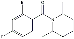 1-(2-bromo-4-fluorobenzoyl)-2,6-dimethylpiperidine Struktur