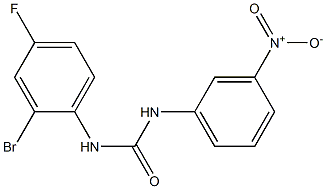 1-(2-bromo-4-fluorophenyl)-3-(3-nitrophenyl)urea Struktur