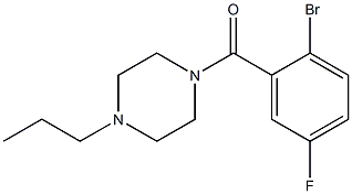 1-(2-bromo-5-fluorobenzoyl)-4-propylpiperazine Struktur