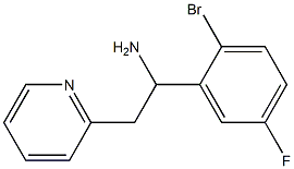 1-(2-bromo-5-fluorophenyl)-2-(pyridin-2-yl)ethan-1-amine Struktur