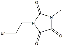 1-(2-bromoethyl)-3-methylimidazolidine-2,4,5-trione Struktur