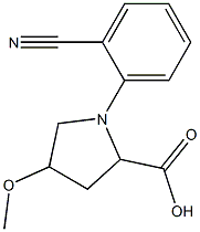 1-(2-cyanophenyl)-4-methoxypyrrolidine-2-carboxylic acid Struktur