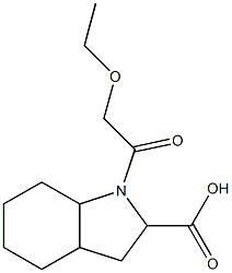 1-(2-ethoxyacetyl)-octahydro-1H-indole-2-carboxylic acid Struktur