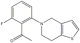 1-(2-fluoro-6-{4H,5H,6H,7H-thieno[3,2-c]pyridin-5-yl}phenyl)ethan-1-one Struktur