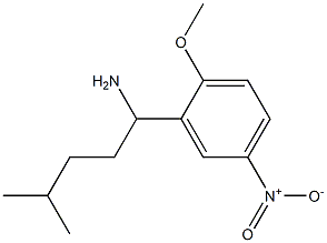 1-(2-methoxy-5-nitrophenyl)-4-methylpentan-1-amine Struktur