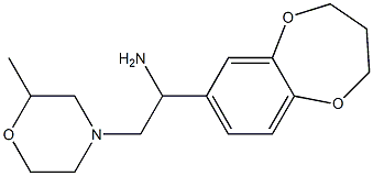 1-(3,4-dihydro-2H-1,5-benzodioxepin-7-yl)-2-(2-methylmorpholin-4-yl)ethanamine Struktur