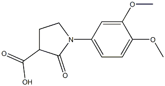 1-(3,4-dimethoxyphenyl)-2-oxopyrrolidine-3-carboxylic acid Struktur