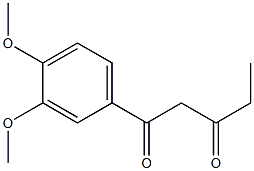 1-(3,4-dimethoxyphenyl)pentane-1,3-dione Struktur