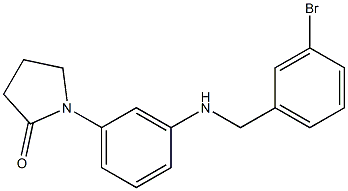 1-(3-{[(3-bromophenyl)methyl]amino}phenyl)pyrrolidin-2-one Struktur