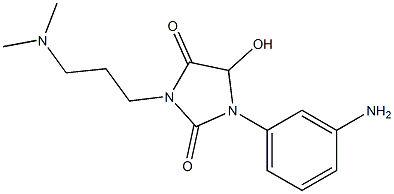 1-(3-aminophenyl)-3-[3-(dimethylamino)propyl]-5-hydroxyimidazolidine-2,4-dione Struktur