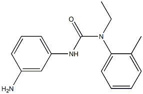 1-(3-aminophenyl)-3-ethyl-3-(2-methylphenyl)urea Struktur