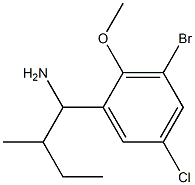 1-(3-bromo-5-chloro-2-methoxyphenyl)-2-methylbutan-1-amine Struktur