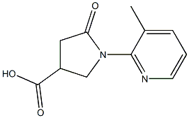 1-(3-methylpyridin-2-yl)-5-oxopyrrolidine-3-carboxylic acid Struktur