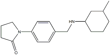 1-(4-{[(3-methylcyclohexyl)amino]methyl}phenyl)pyrrolidin-2-one Struktur