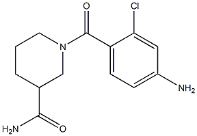 1-(4-amino-2-chlorobenzoyl)piperidine-3-carboxamide Struktur