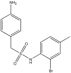 1-(4-aminophenyl)-N-(2-bromo-4-methylphenyl)methanesulfonamide Struktur