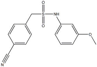 1-(4-cyanophenyl)-N-(3-methoxyphenyl)methanesulfonamide Struktur