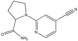 1-(4-cyanopyridin-2-yl)pyrrolidine-2-carboxamide Struktur