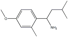 1-(4-methoxy-2-methylphenyl)-3-methylbutan-1-amine Struktur